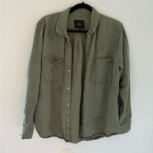 Rails Marcel stars embroidered snap button shirt